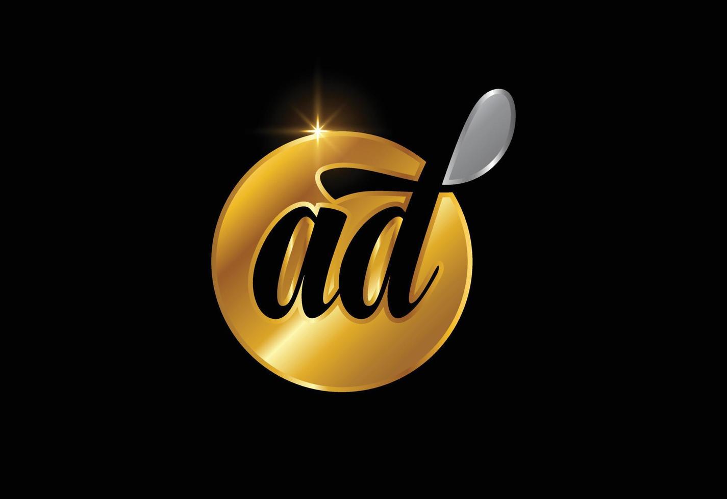 vettore di progettazione del logo dell'annuncio della lettera iniziale. simbolo grafico dell'alfabeto per l'identità aziendale