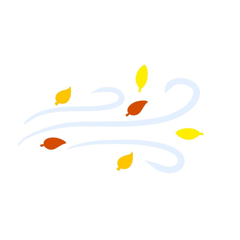 vento d'autunno. flusso d'aria vettore