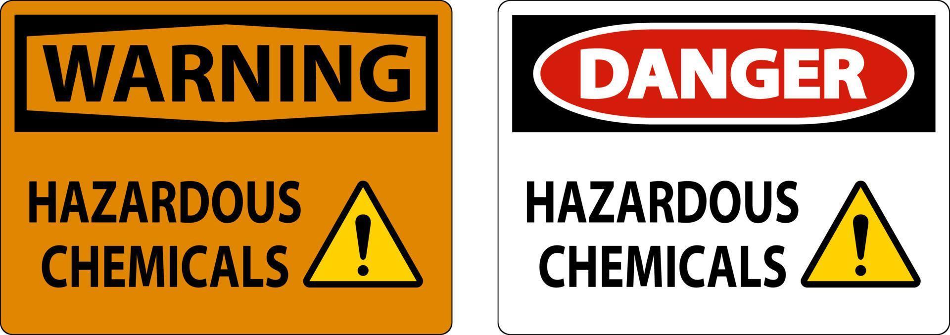 segno di sostanze chimiche pericolose su sfondo bianco vettore