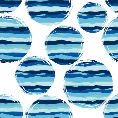 Vector il modello senza cuciture del mare con le strutture disegnate a mano. Design moderno astratto