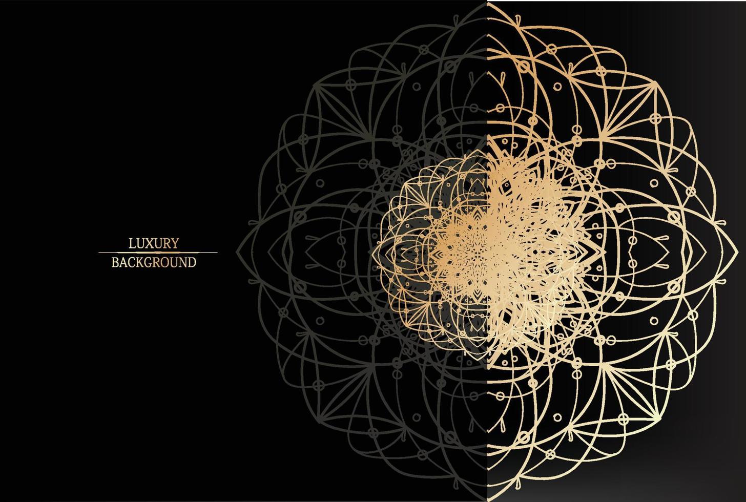 linee di arte astratta sfondo nero con oro vettore