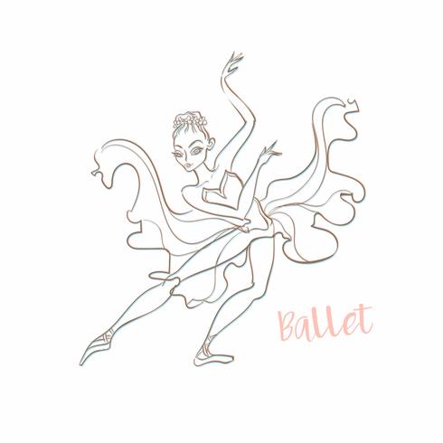 Ragazza ballerina Balletto. Logotype. Vector.Girl ballerina. Balletto. Logotype. Ballerino. Illustrazione vettoriale