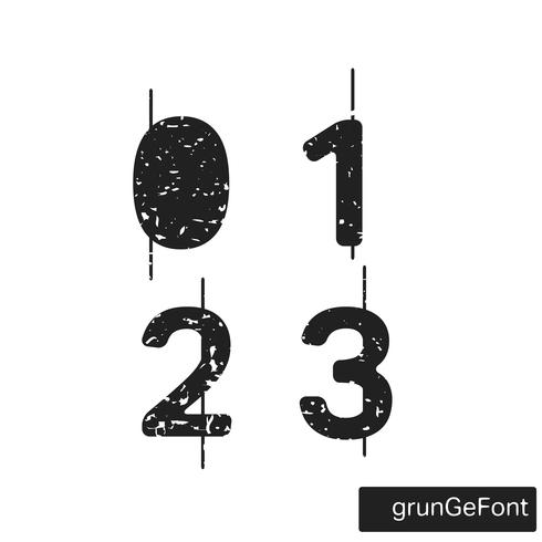 Font grunge alfabeto vettore