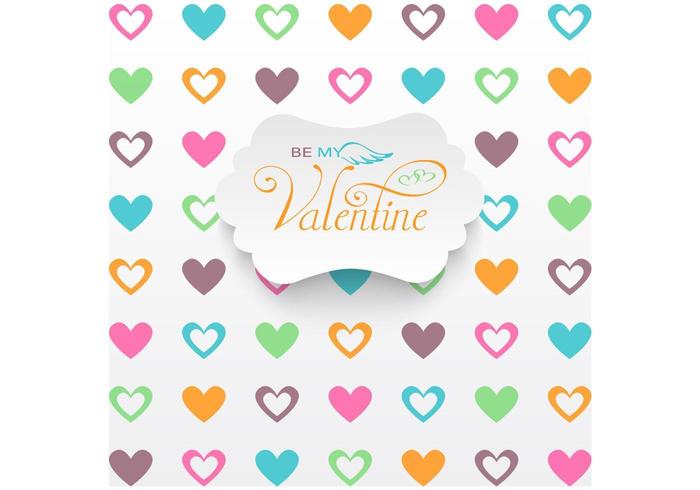 Fondo di vettore di San Valentino riempito cuore