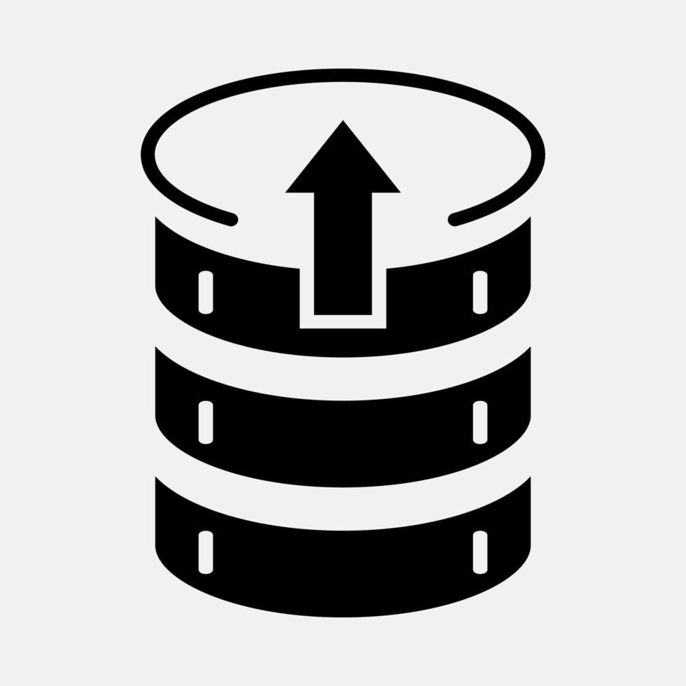 icona del glifo del database vettore