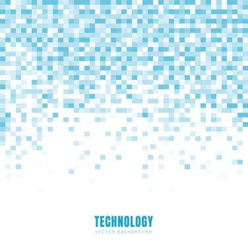 I quadrati bianchi e blu geometrici astratti modellano il fondo e la struttura con lo spazio della copia. Stile tecnologico Griglia a mosaico vettore