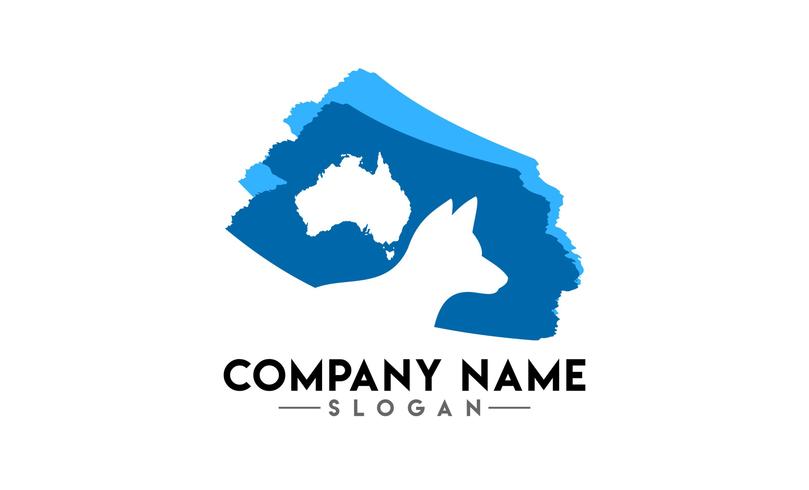 logo di pennello animale australiano vettore