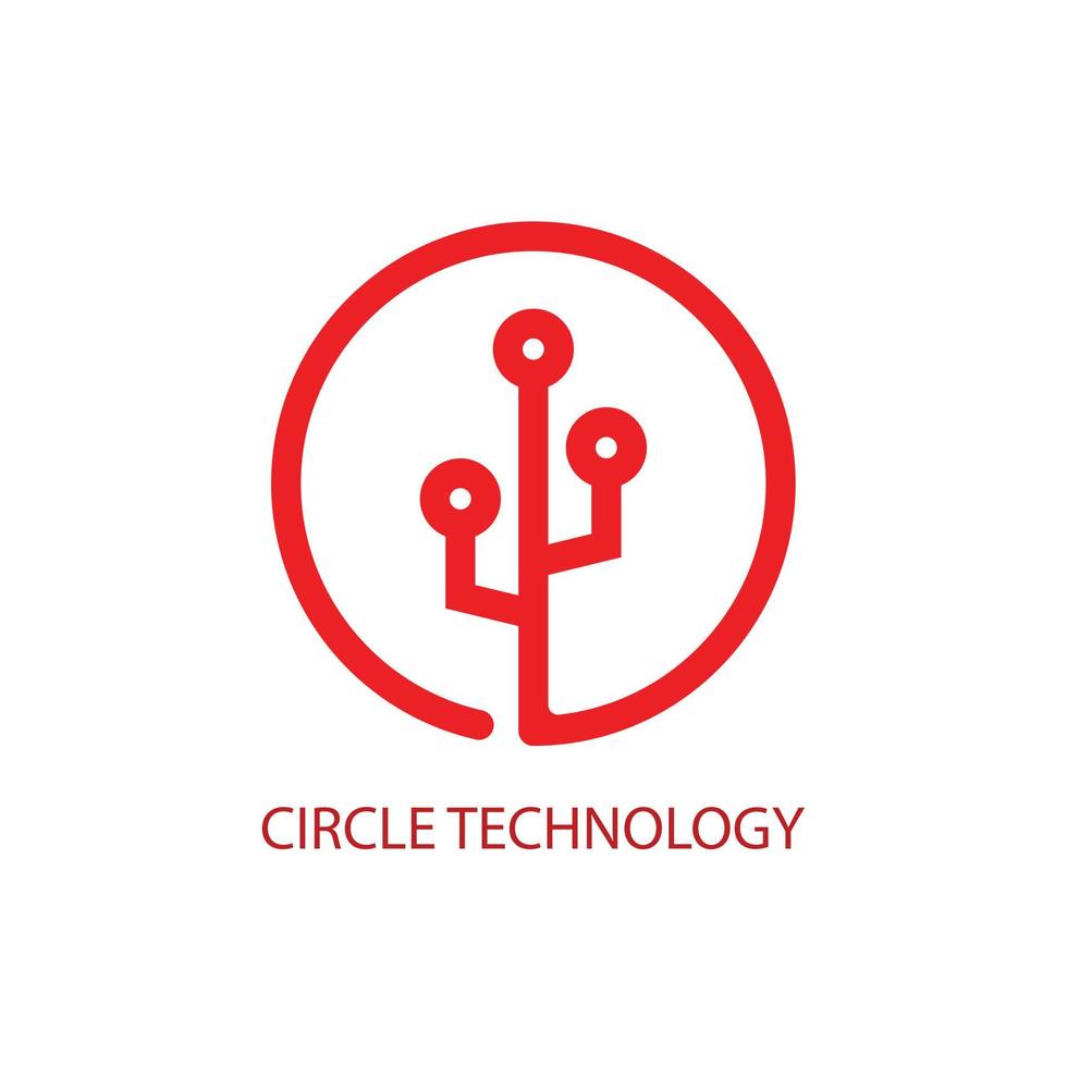 logo della tecnologia del cerchio vettoriale. vettore