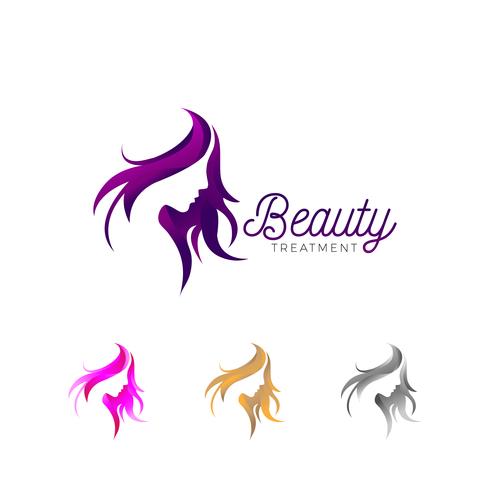 Logo aziendale di trattamento di bellezza vettore