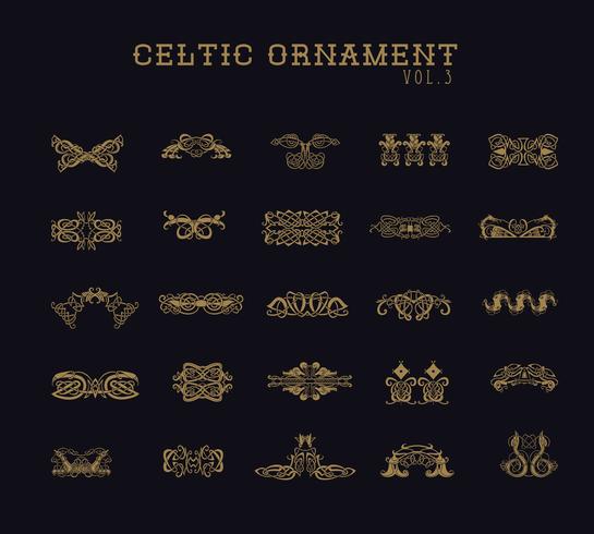 Set di ornamenti celtici vettore