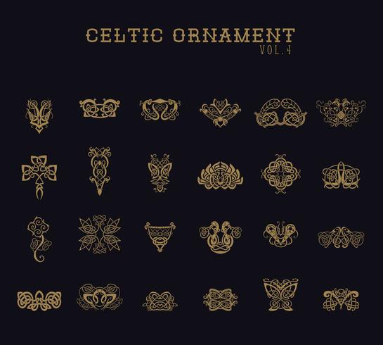 Set di ornamenti celtici vettore