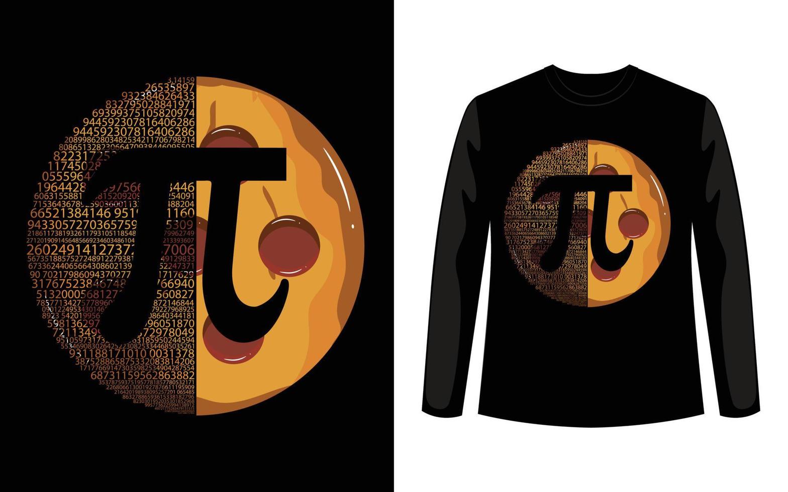 pi day cookie poster d'arte vettoriale e modello di design t-shirt.