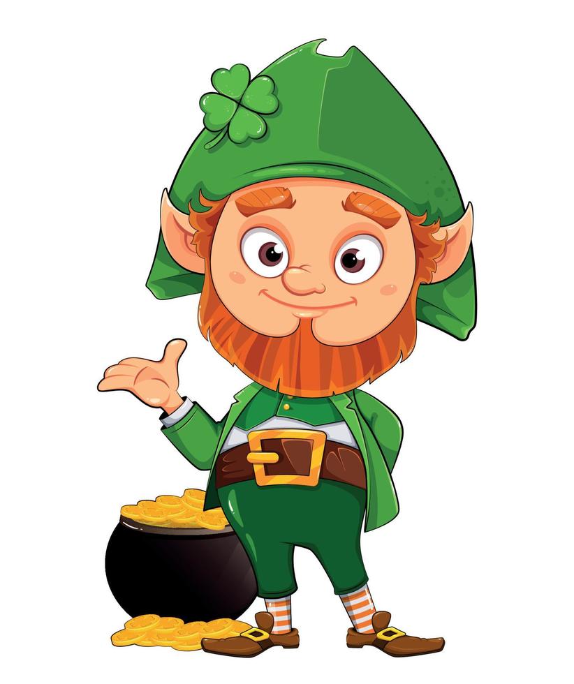 personaggio dei cartoni animati leprechaun vettore