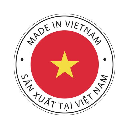 realizzato in icona bandiera vietnam. vettore