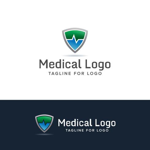 logo scudo medico vettore