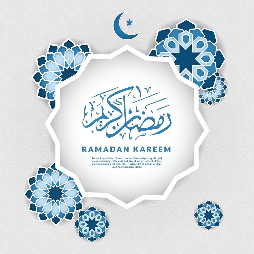 sfondo ramadan kareem islamico con mandala e ornamento. illustrazione vettoriale
