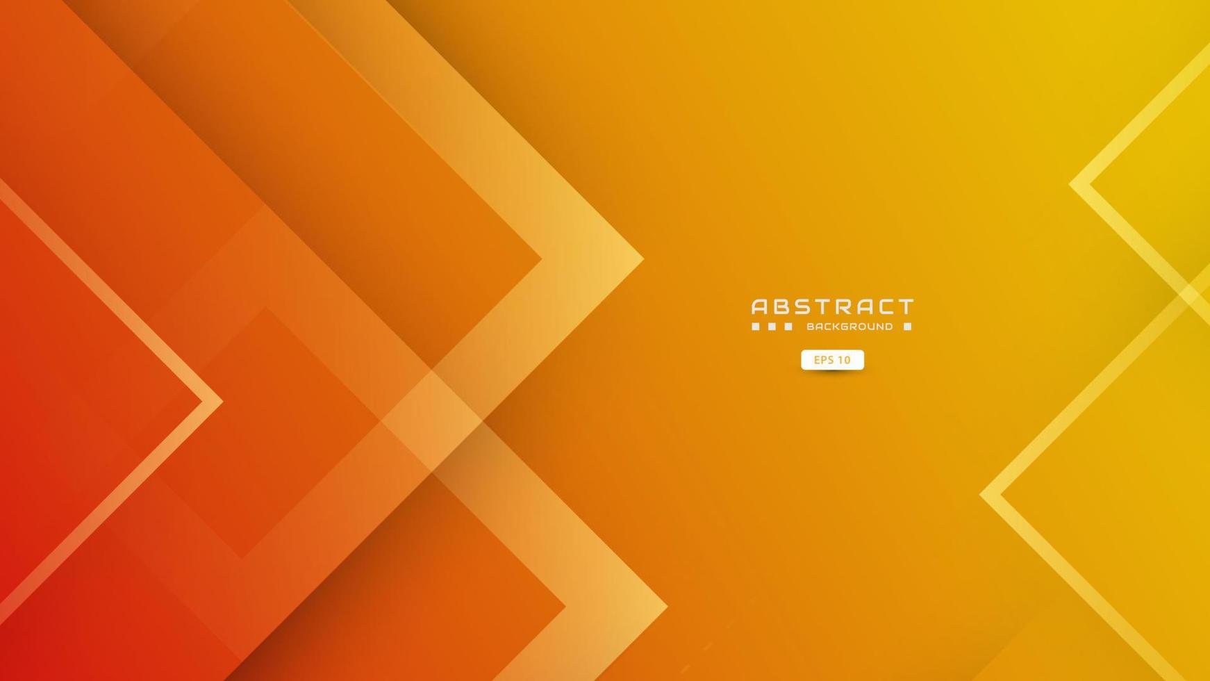 sfondo arancione con forma quadrata sovrapposta creativa, vettore di concetto di banner moderno.