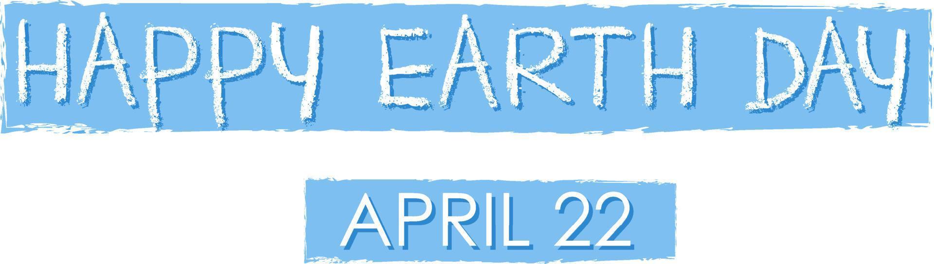 felice giorno della terra 22 aprile tipografia logo design vettore
