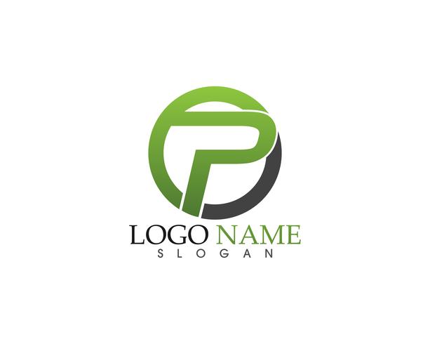 P logo design vector Lettera aziendale aziendale