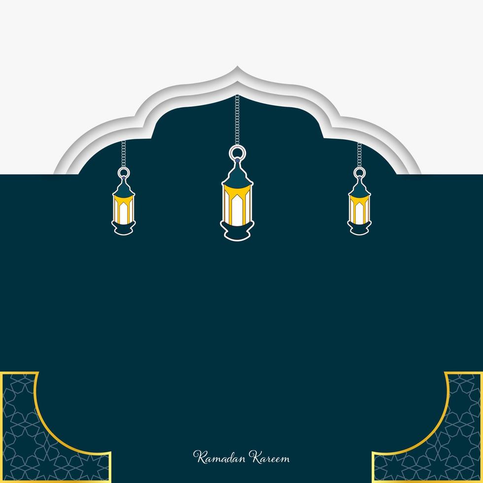 banner modello di post sui social media ramadan. disegno vettoriale quadrato ramadan kareem.