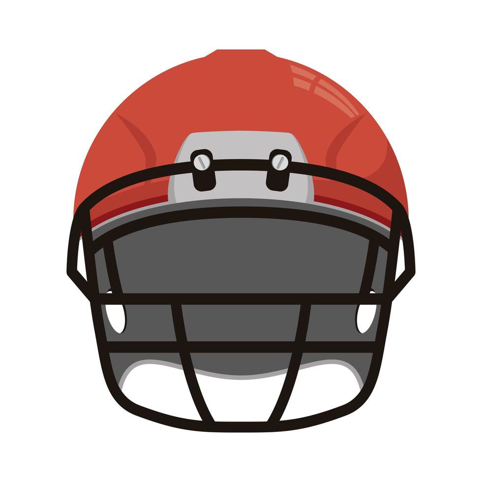 casco rosso da football americano vettore