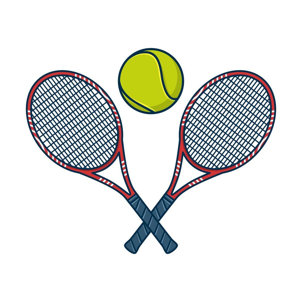 set di loghi, emblemi, distintivi, etichette ed elementi di design del tennis vettore