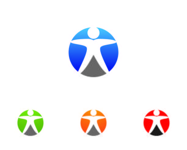 Modello di logo e simboli di cura logo persone di salute vettore