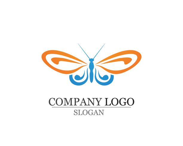 Farfalla concettuale semplice, icona colorata. Logo. Illustrazione vettoriale