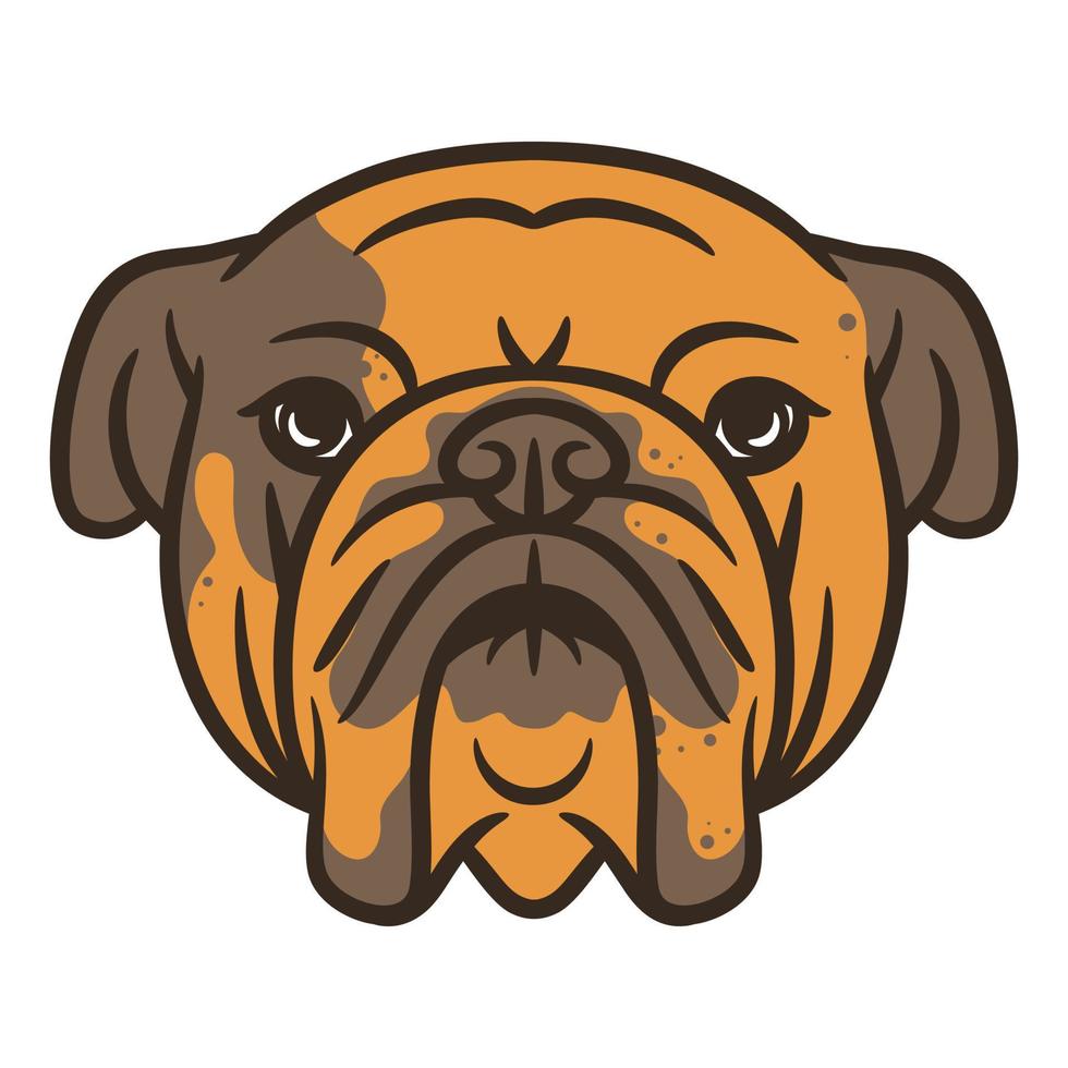 illustrazione vettoriale testa di cane toro
