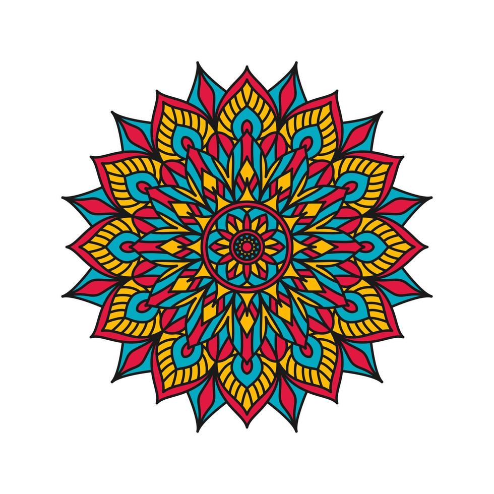 disegno decorativo ornamentale del modello della mandala vettore