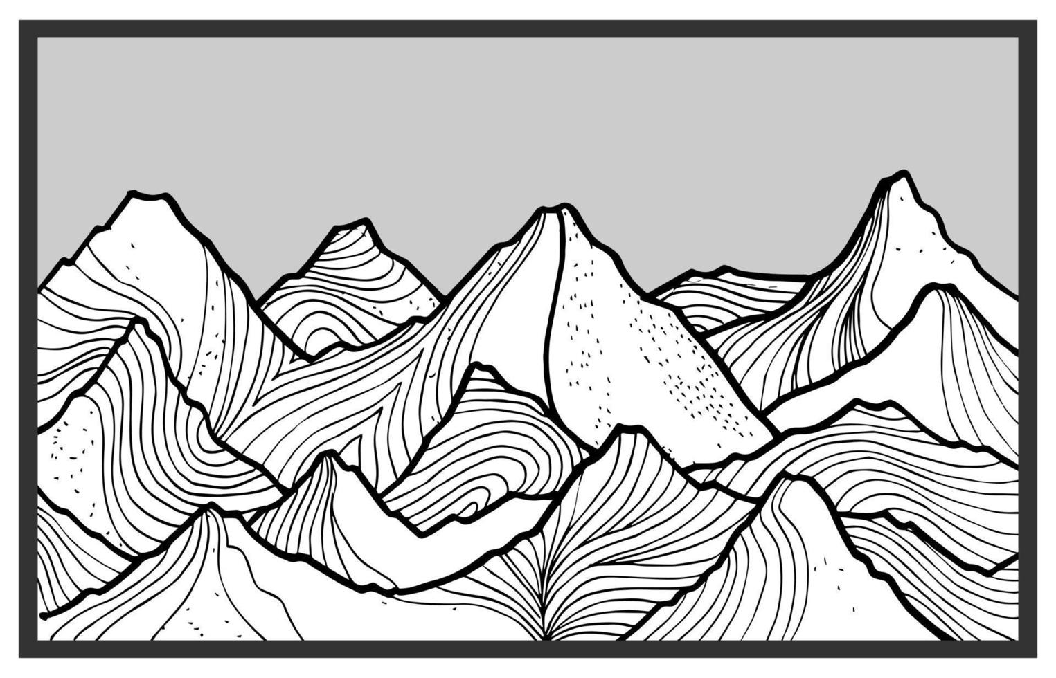 pittura astratta di montagna, sfondo astratto, vettore premium