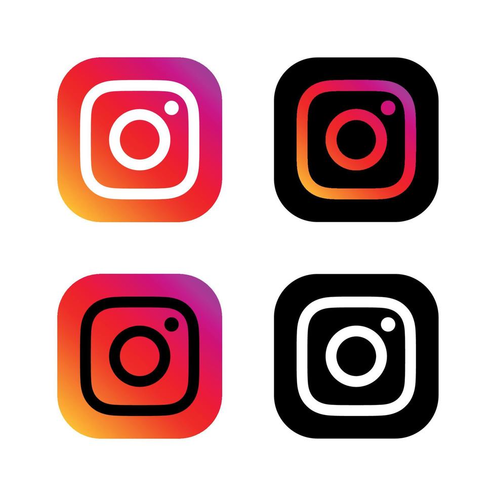 logo instagram su sfondo trasparente vettore