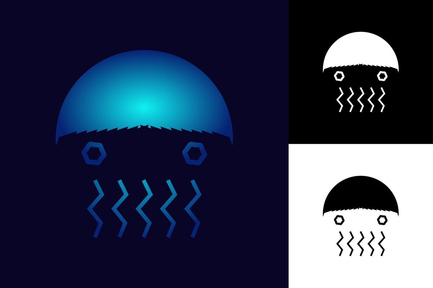 logo digitale meduse vettore