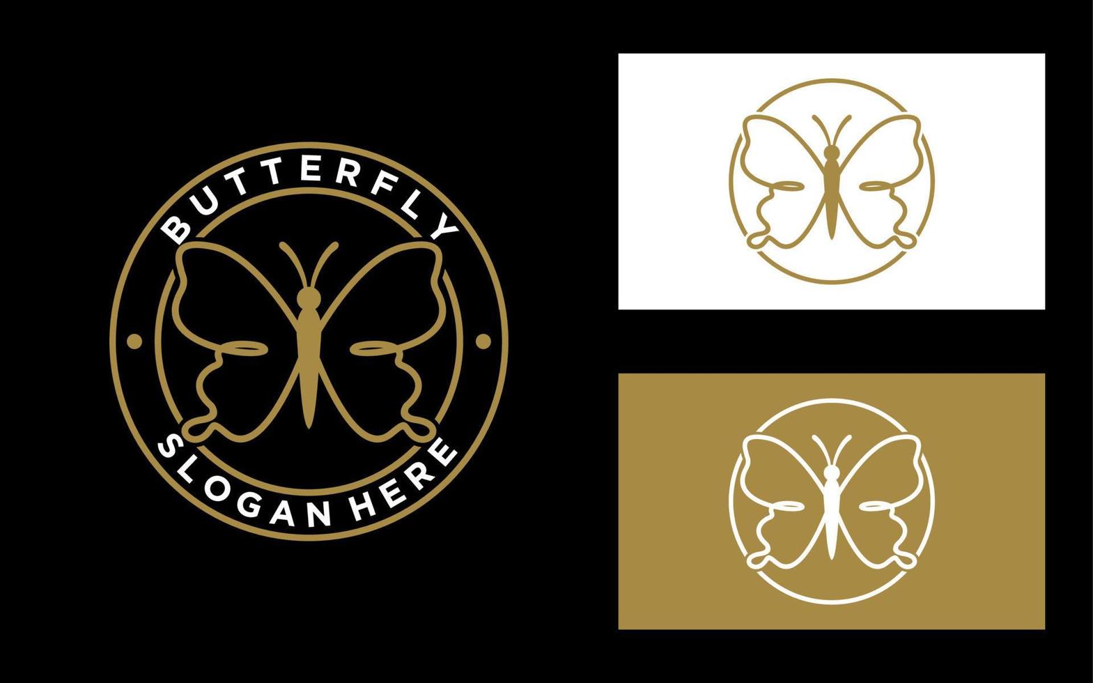 logo dell'etichetta del timbro della farfalla volante beautyfull con uno stile artistico semplice e minimalista vettore