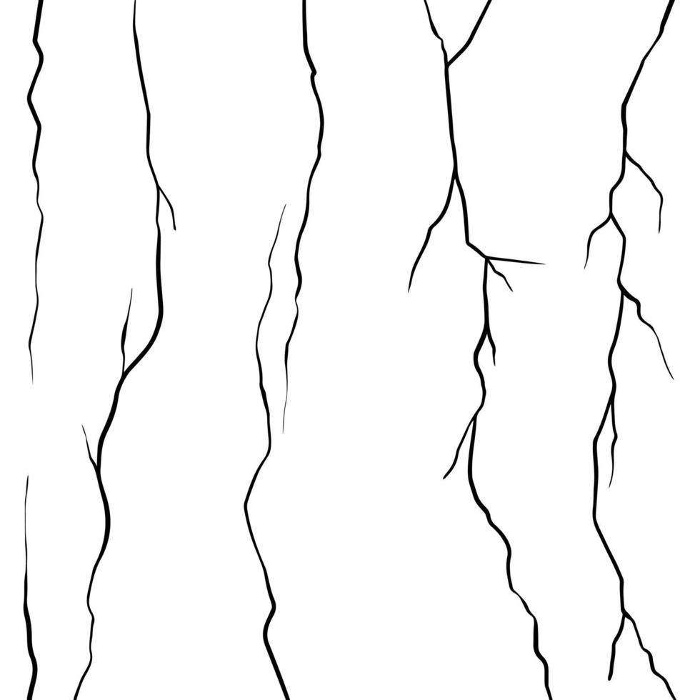 set di crepe disegnate a mano isolate su sfondo bianco. illustrazione vettoriale
