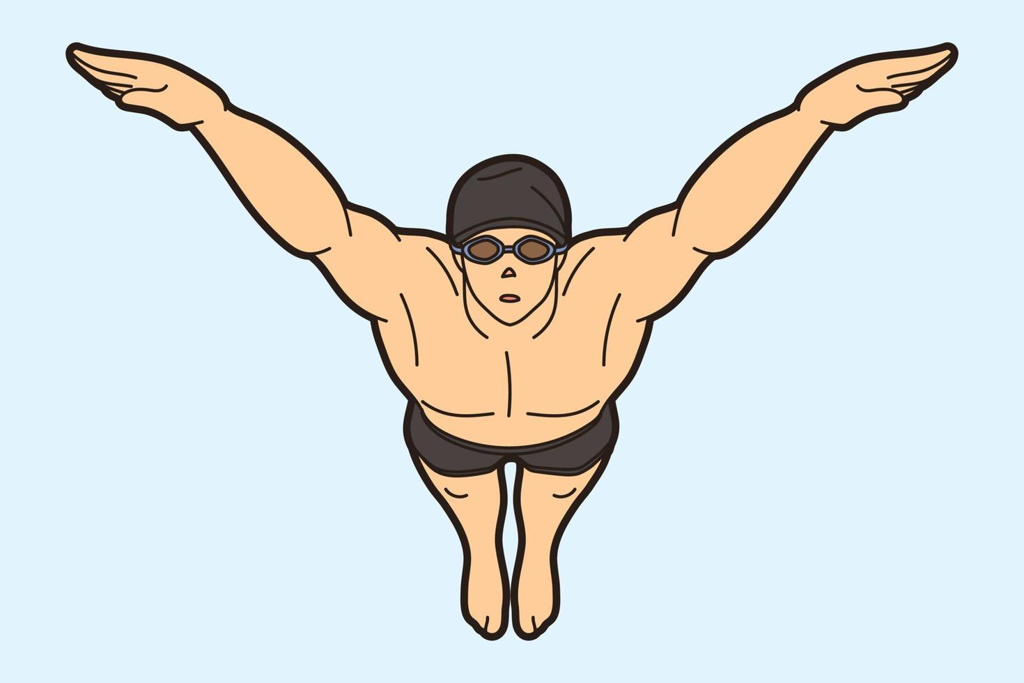vettore grafico di sport di nuoto