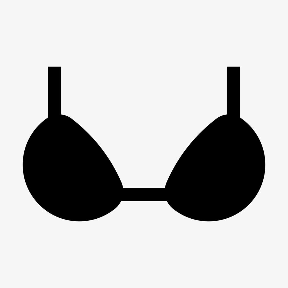 icona del reggiseno. segno di biancheria intima femminile. illustrazione vettoriale bikini isolato su sfondo bianco