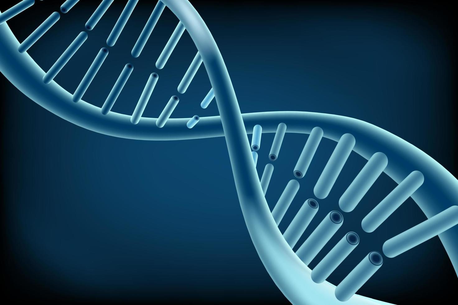 concetto dna su sfondo blu .vector vettore