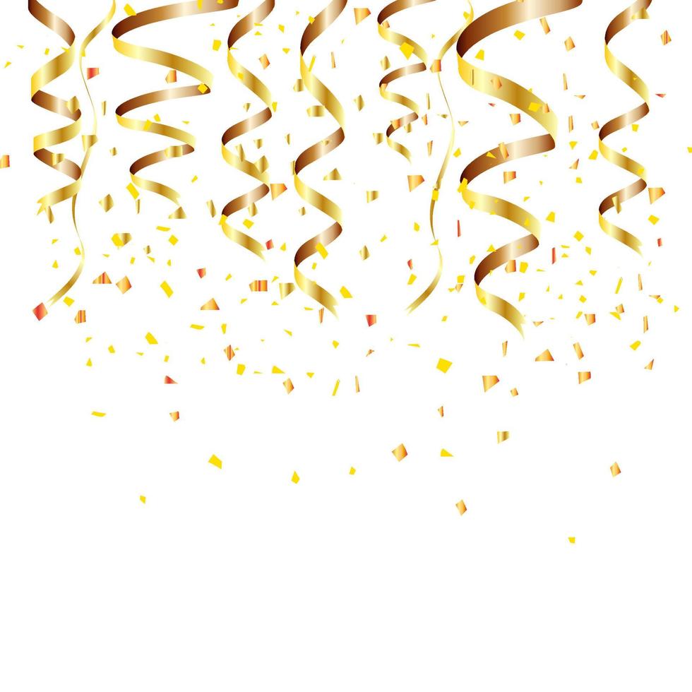 felice anno nuovo sfondo con coriandoli dorati. vettore