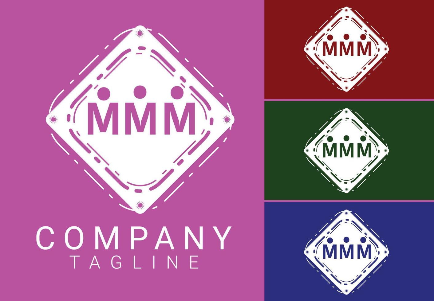 mmm lettera nuovo logo e design dell'icona vettore
