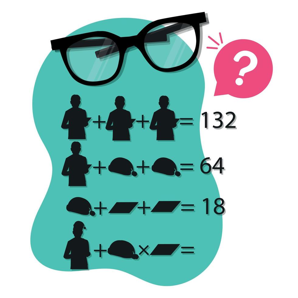 un indovinello con un trucco o un'attenzione. mistero, rebus per i social network. enigma numerico. vettore