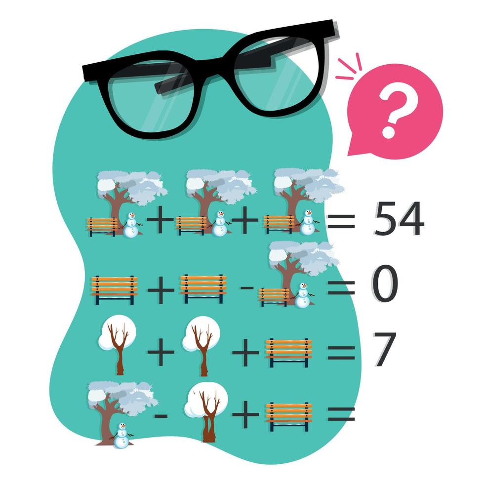 un indovinello con un trucco o un'attenzione. mistero, rebus per i social network. enigma numerico. vettore