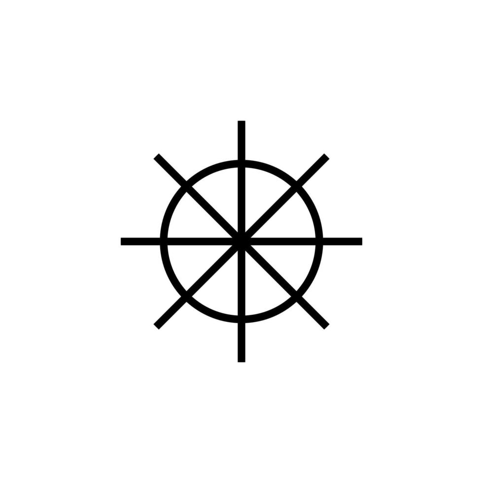 timone, nautica, nave, barca icona solida illustrazione vettoriale modello logo. adatto a molti scopi.