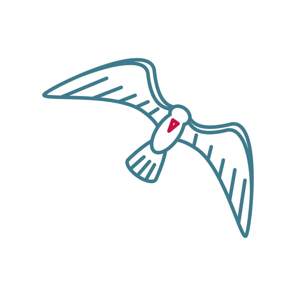 icona dell'uccello del gabbiano vettore