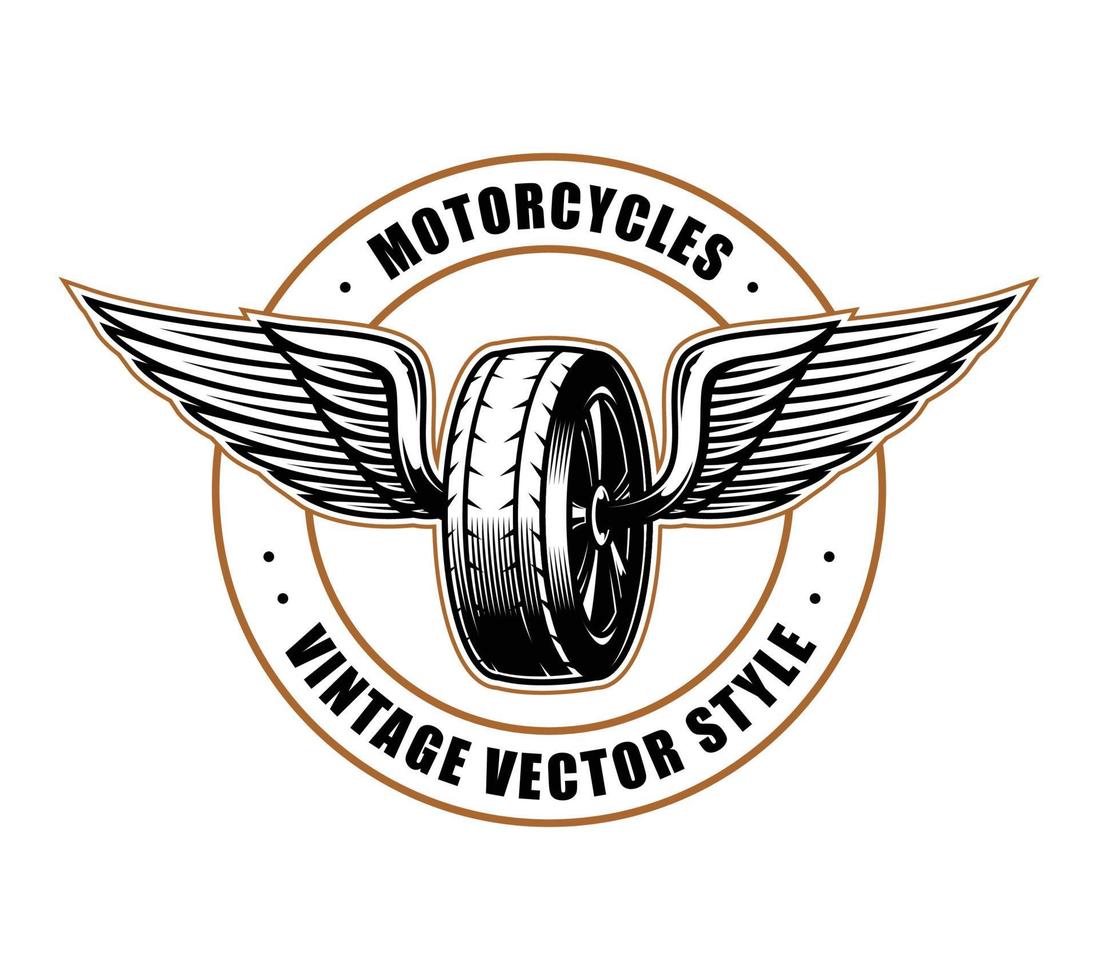 moto stile vintage vettoriale