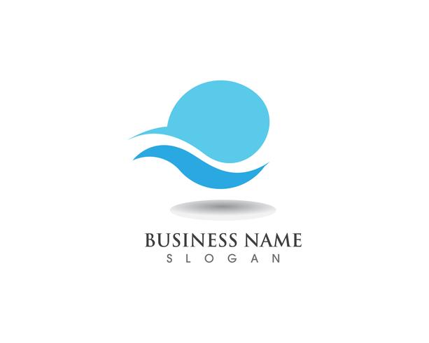 Wave logo simbolo e icona Logo Template vettoriale