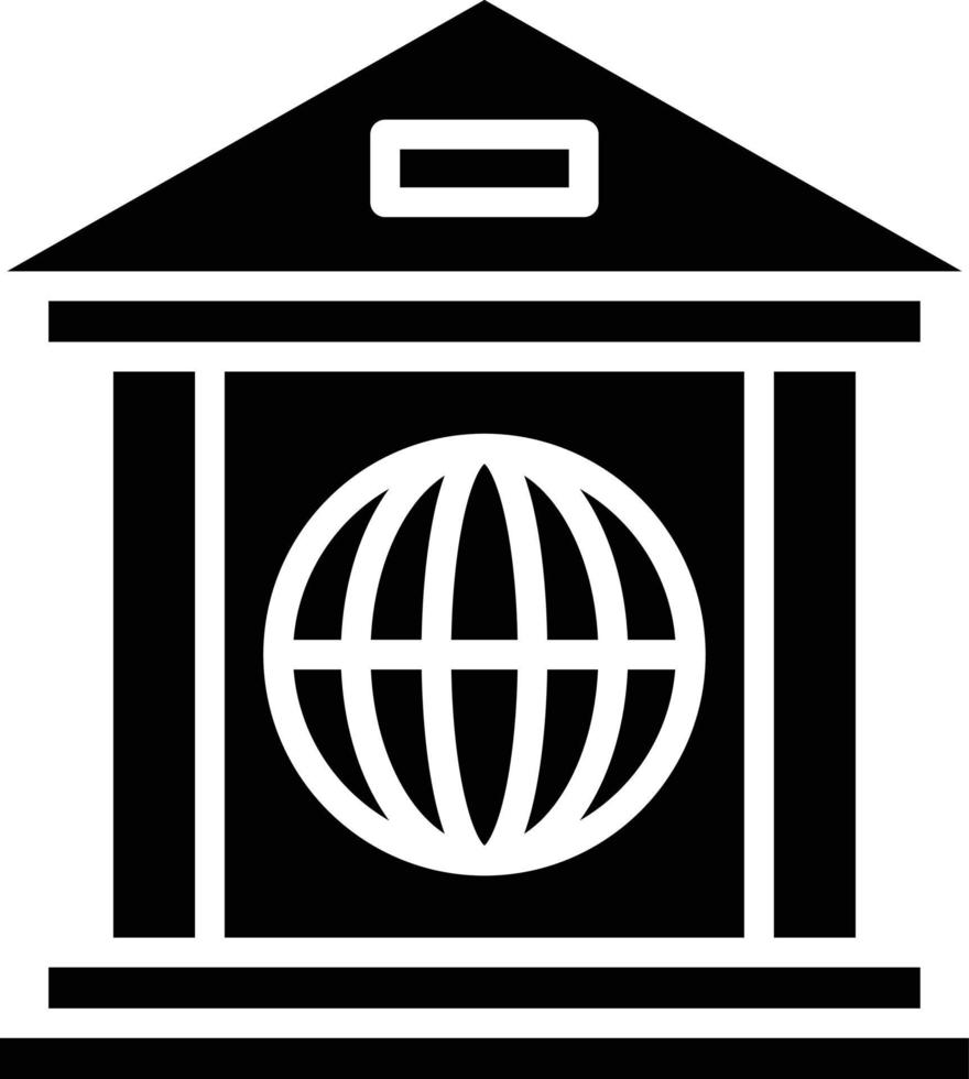 stile icona bancaria mondiale vettore