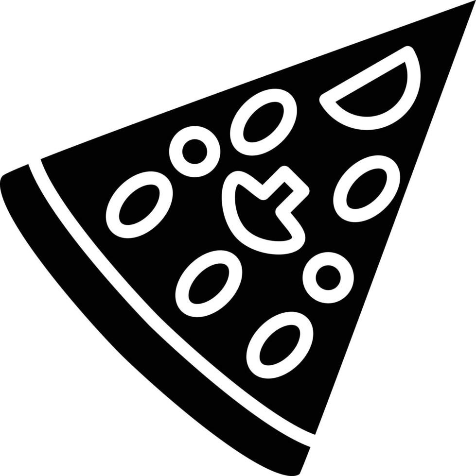 stile icona fetta di pizza vettore