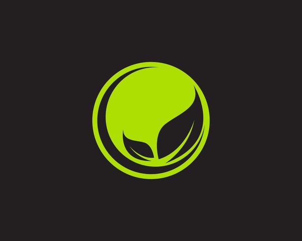 Icona di vettore dell&#39;elemento della natura di ecologia della foglia verde del logos