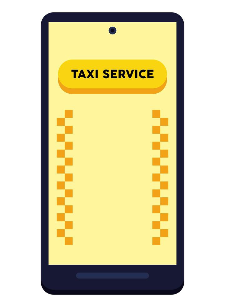 smartphone con servizio taxi vettore